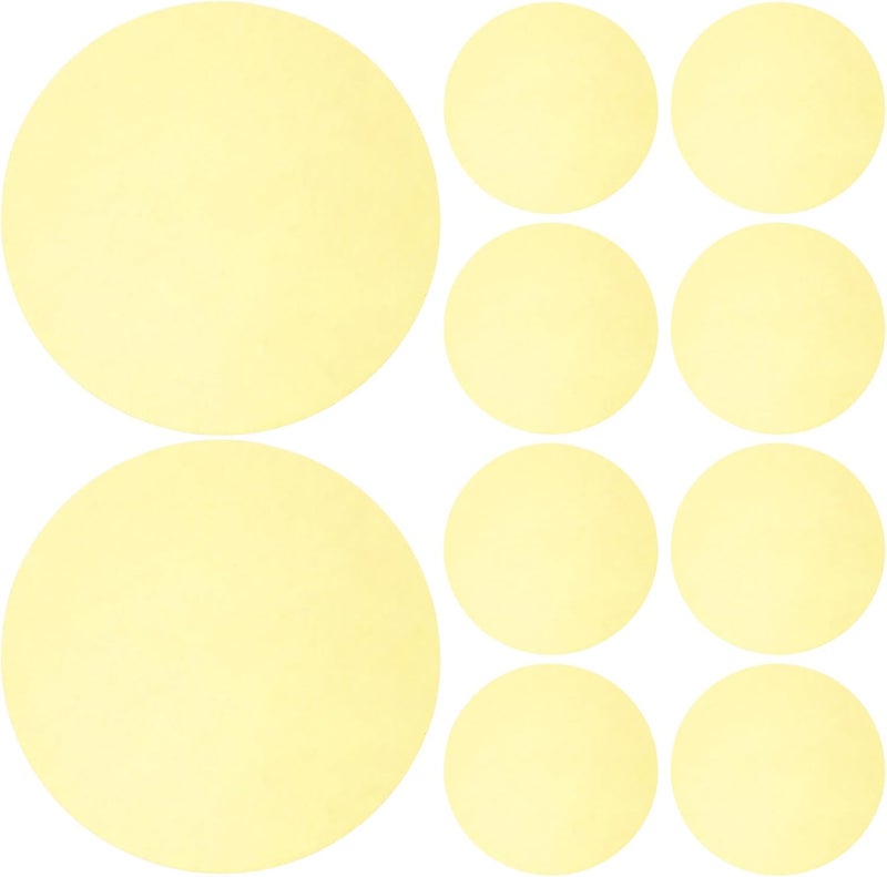 15PCS Round Light Color Filters 4.7inch - Self-Adhesive Spotlight Dimming Diffuser Color Film - Warm Light Filter Stickers for LED Downlights Stage Lamps Yellow - Image 1