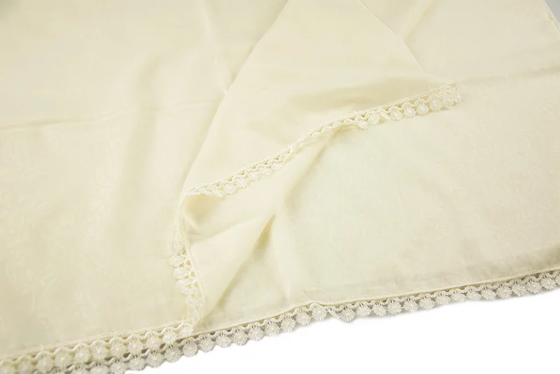 İhvan Ihvan Special Cylinder Boxed Set with Pearl Rosary, Cotton Scallops, Mevlid Cover, Cream Color