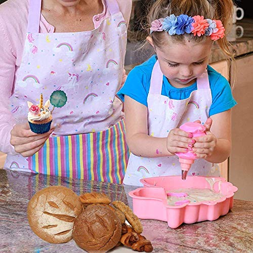 Zarbulon 10 Inch Unicorn Silicone Cake Pan Unicorn Head Shaped Bread Baking Tray Silicone Dessert Bakeware Cheesecake Mold for Making Birthday Cake - Image 5