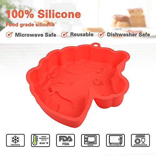 Zarbulon 10 Inch Unicorn Silicone Cake Pan Unicorn Head Shaped Bread Baking Tray Silicone Dessert Bakeware Cheesecake Mold for Making Birthday Cake - Image 3