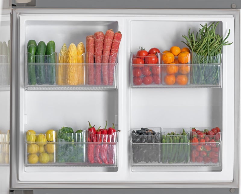 Black Olive Fridge Storage Containers, Multipurpose Transparent Refrigerator Organizer, Space-saving BPA Free Plastic Freezer Safe Kitchen Storage Containers for Vegetables & Fruits (12Pcs) - Image 3