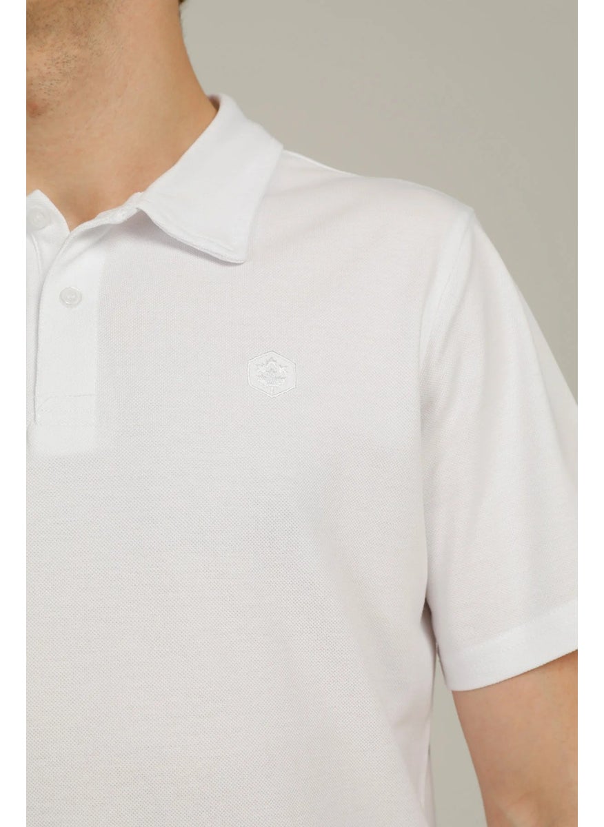 LUMBERJACK - Basic Men's White Polo T-Shirt - Image 1