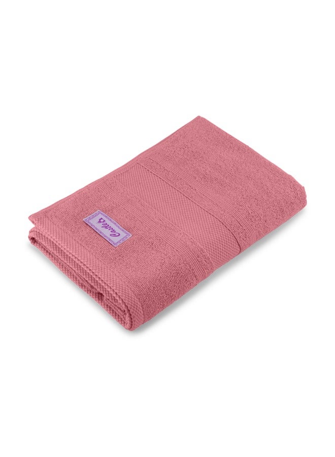 BYFT Home Castle (Pink) Premium Cotton Bath Towel (70 X 140 Cm-Set Of 1) Highly Absorbent, High Quality Bath Linen With Diamond Dobby 550 Gsm - Image 3