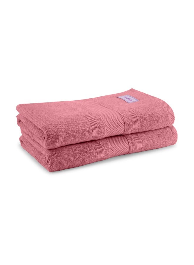BYFT Home Castle (Pink) Premium Cotton Bath Towel (70 X 140 Cm-Set Of 1) Highly Absorbent, High Quality Bath Linen With Diamond Dobby 550 Gsm - Image 4