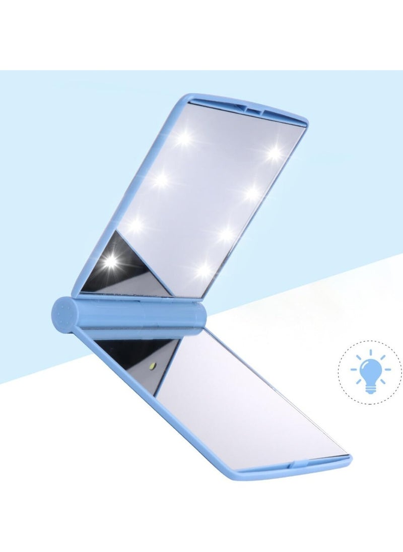 Generic - Cosmetic LED Mini Mirror Make up Compact Handbag LED Pocket Folding Mirror - Image 1