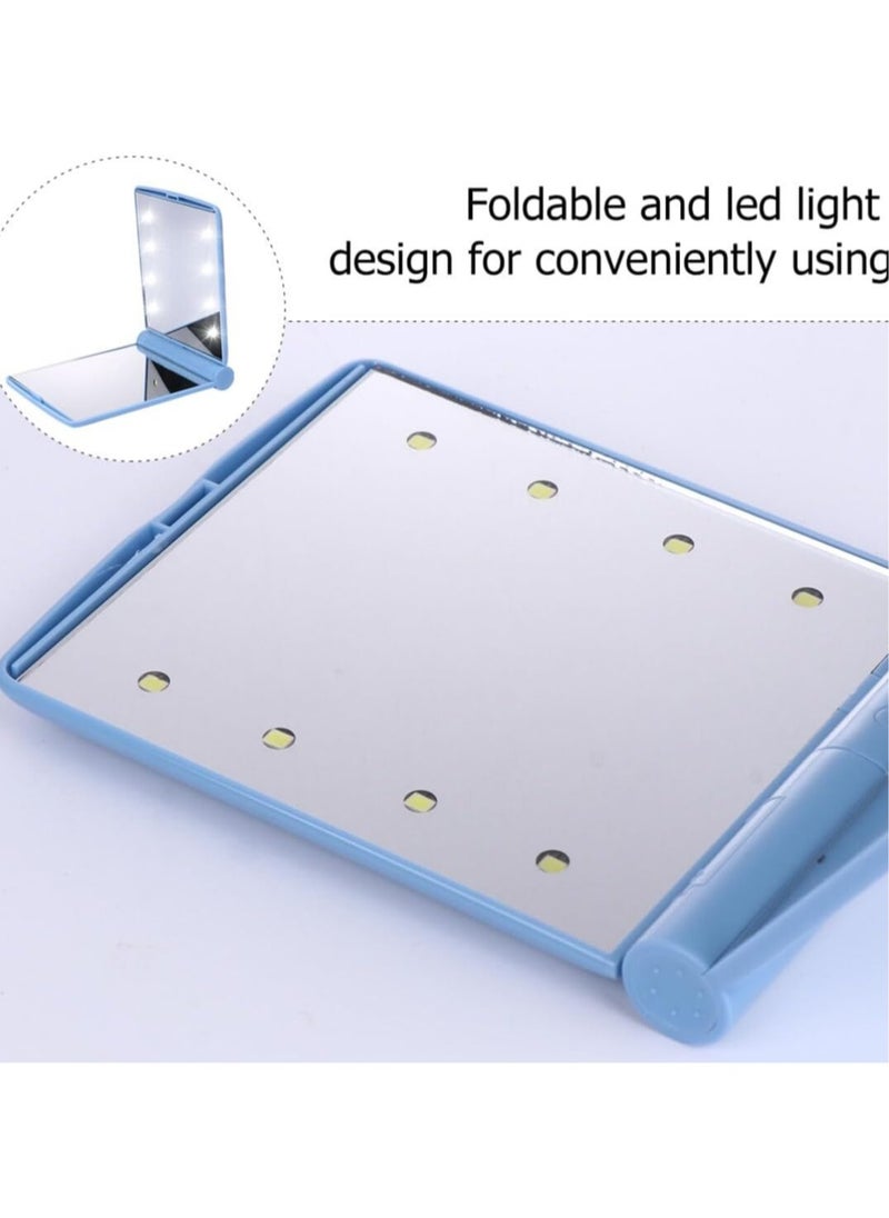 Generic - Cosmetic LED Mini Mirror Make up Compact Handbag LED Pocket Folding Mirror - Image 1