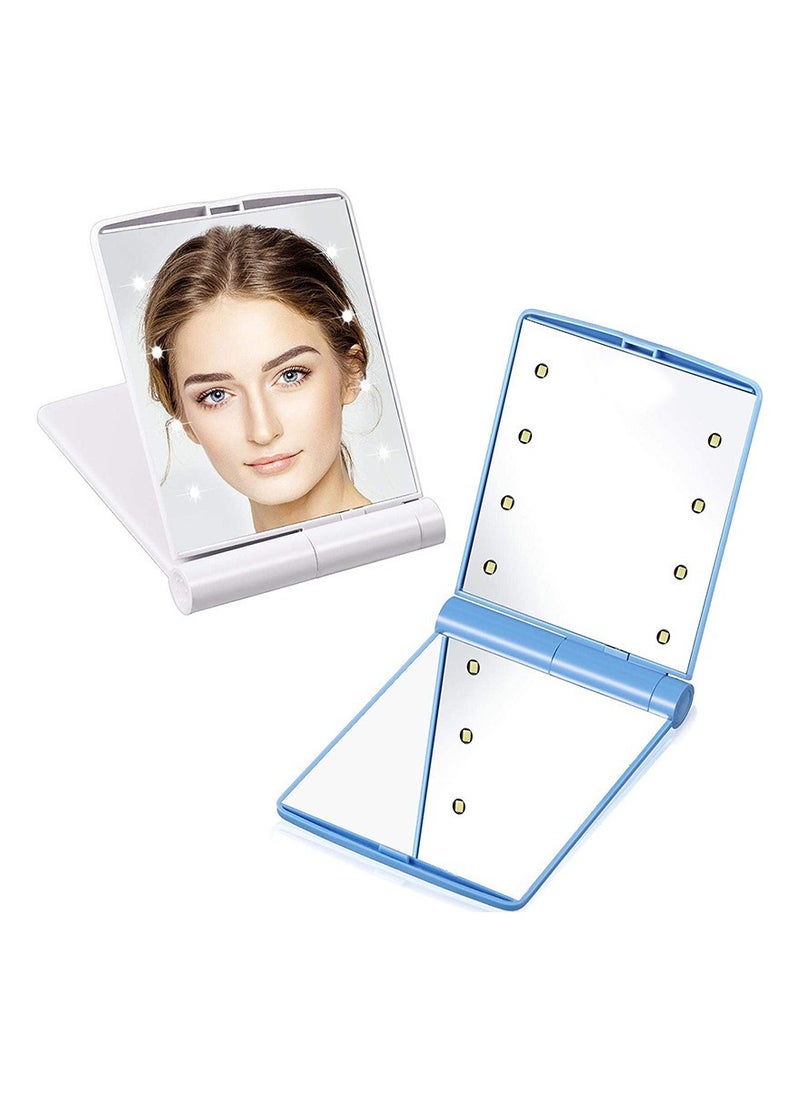 Generic - Cosmetic LED Mini Mirror Make up Compact Handbag LED Pocket Folding Mirror - Image 1