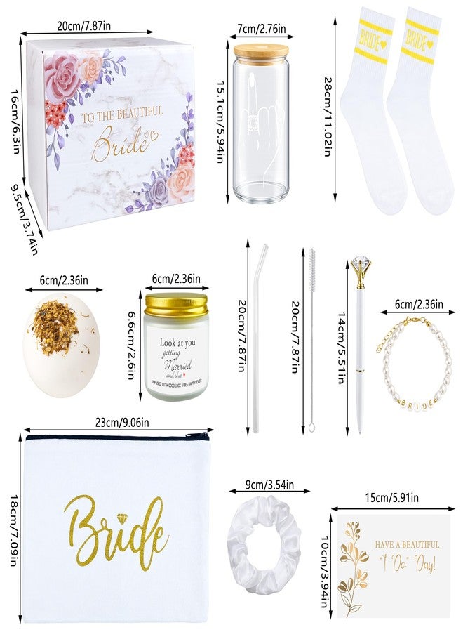 PPXMEEUDC 10 PCS Bride Gift Box Bridal Shower Gifts Bride to Be Gift Box Bachelorette Gifts for Brides Engagement Party Presents Set for Women Her Wifey Future Mrs - Image 2