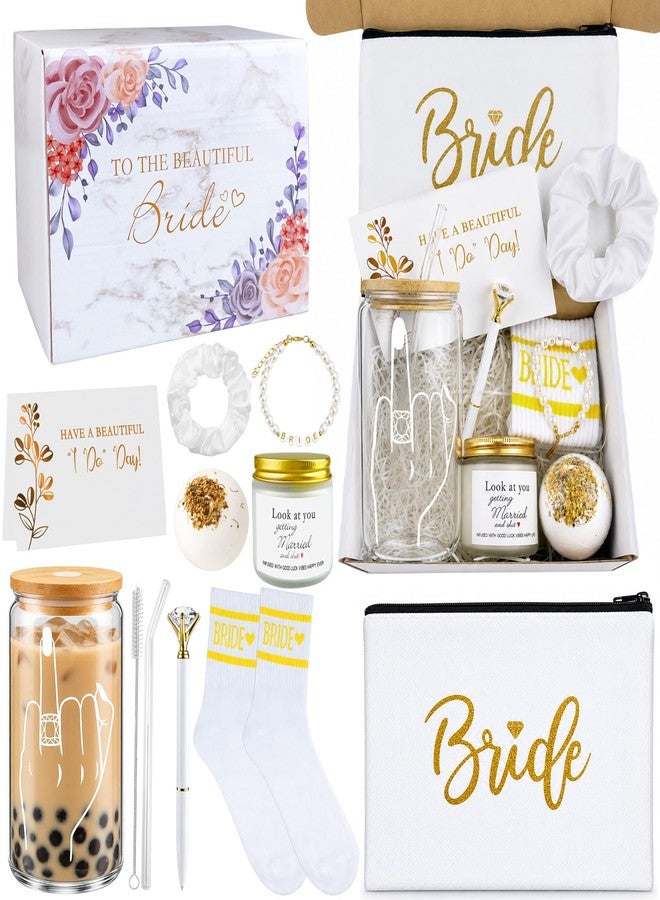 PPXMEEUDC 10 PCS Bride Gift Box Bridal Shower Gifts Bride to Be Gift Box Bachelorette Gifts for Brides Engagement Party Presents Set for Women Her Wifey Future Mrs - Image 1