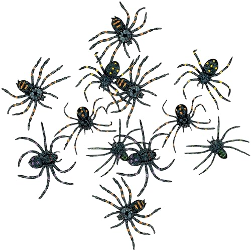 Fun Express Stretchable Spiders 12 Pieces - Image 1