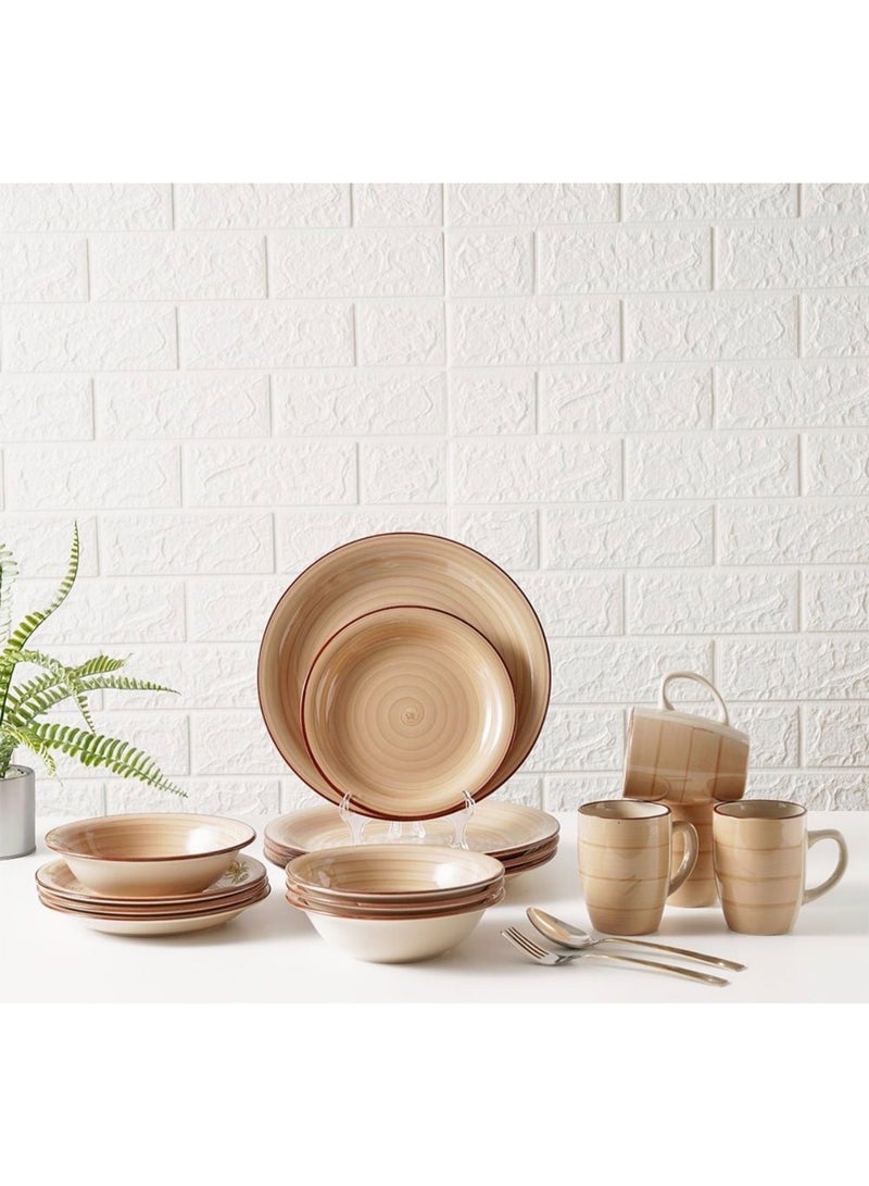 16-PIECE HAND PAINTED STONEWARE DINNR SET - Image 5
