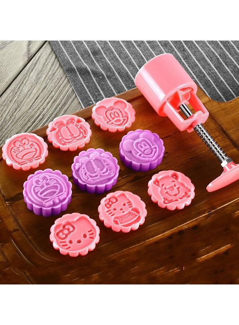 Mid Autumn Festival Moon Cake Making Mould Pink - Image 3