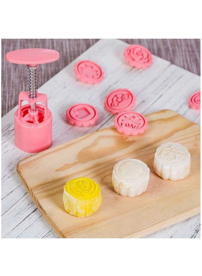 Mid Autumn Festival Moon Cake Making Mould Pink - Image 5