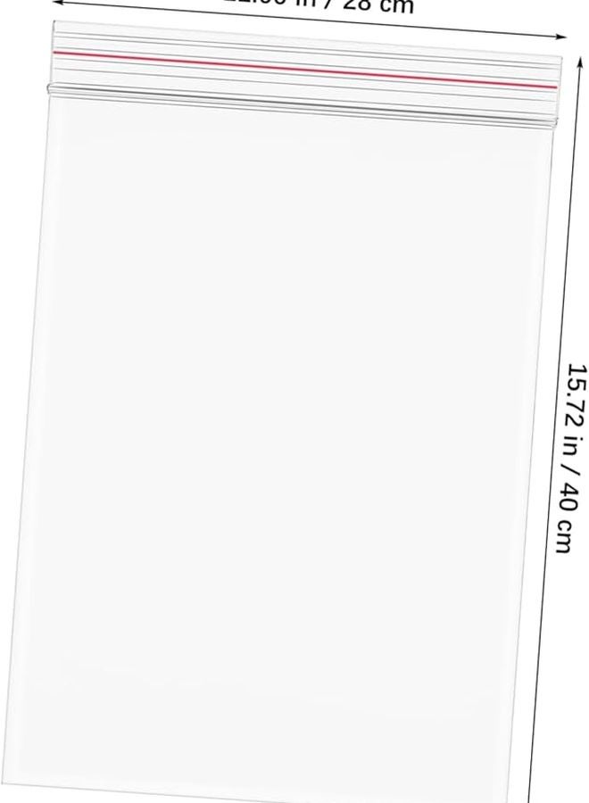 10 Pack Clear PE Zip Bags Resealable Storage for Clothes Shoes Toiletries - Image 3