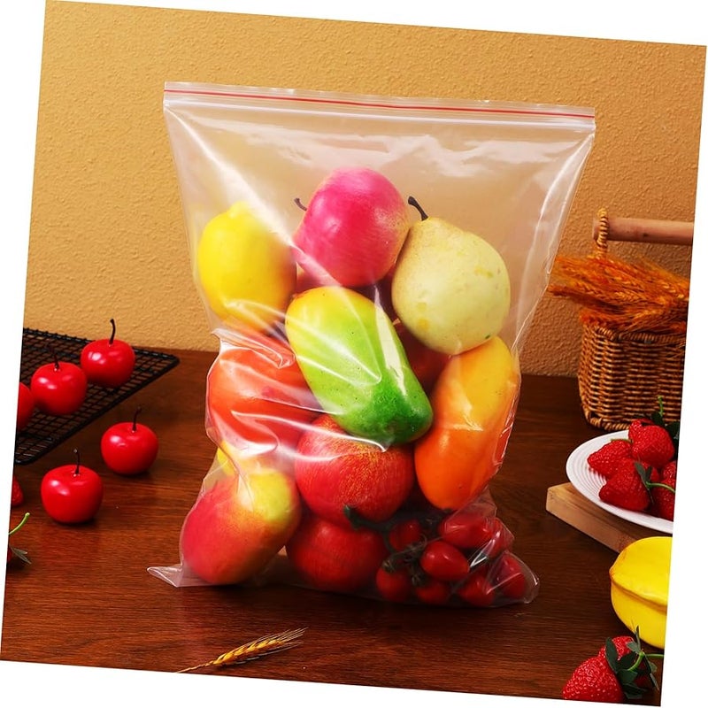 10 Pack Clear PE Zip Bags Resealable Storage for Clothes Shoes Toiletries - Image 5