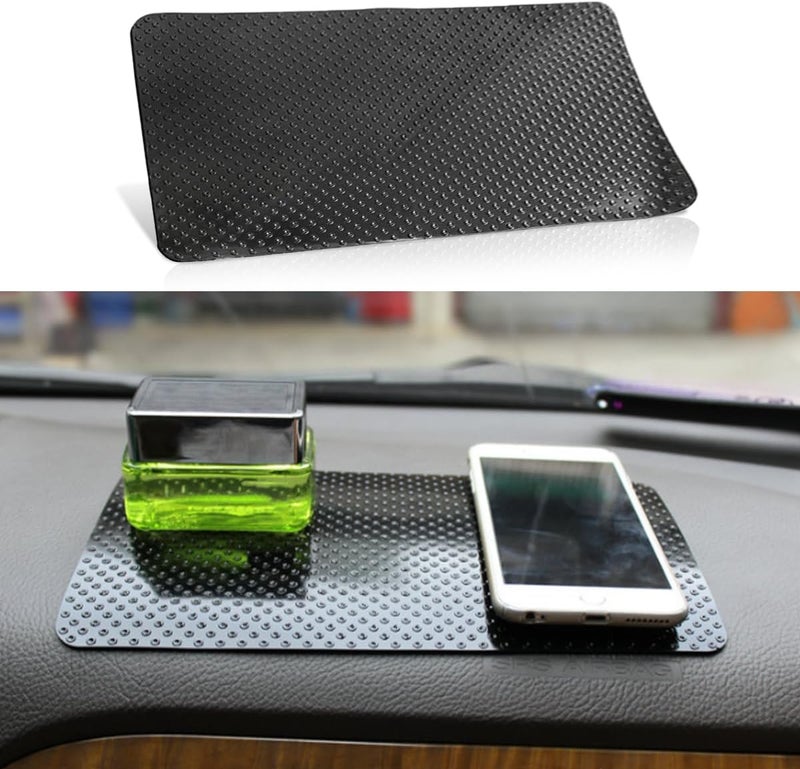 GLSOWEE Car Dashboard Anti-Slip Mat, 10.6"×5.9" Universal Car Dash Sticky Rubber Mat, Multifunctional Non-Slip Adhesive Pad Auto Dash Gripping Mat for Cell Phones, Keys, Coins, Sunglasses (Dot) | Universal Car Dash Sticky Rubber Mat, Multifunctional Auto Dash Gripping Mat, Fit for Cell Phones, Keys, Coins, Sunglasses - Image 1