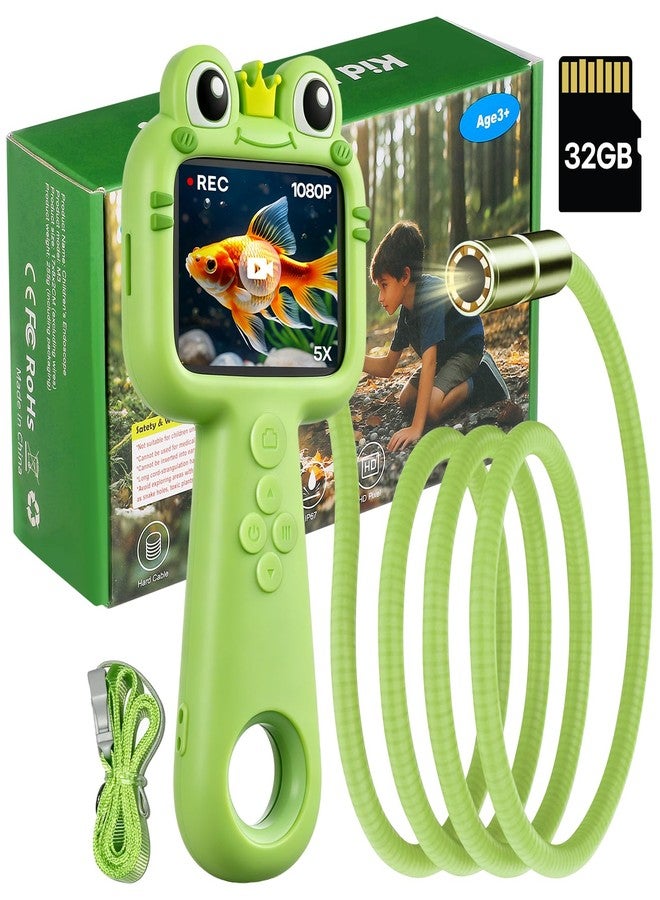 TITINICE Kids Borescope Camera with Light & 32GB SD Card, STEM Science Educational Toy for 4 5 6 7 8 9 10 Years Old Boy Birthday Gift, Snake Scope Camera with 2.4" Screen for Outdoor Camping Nature Exploration - Image 1