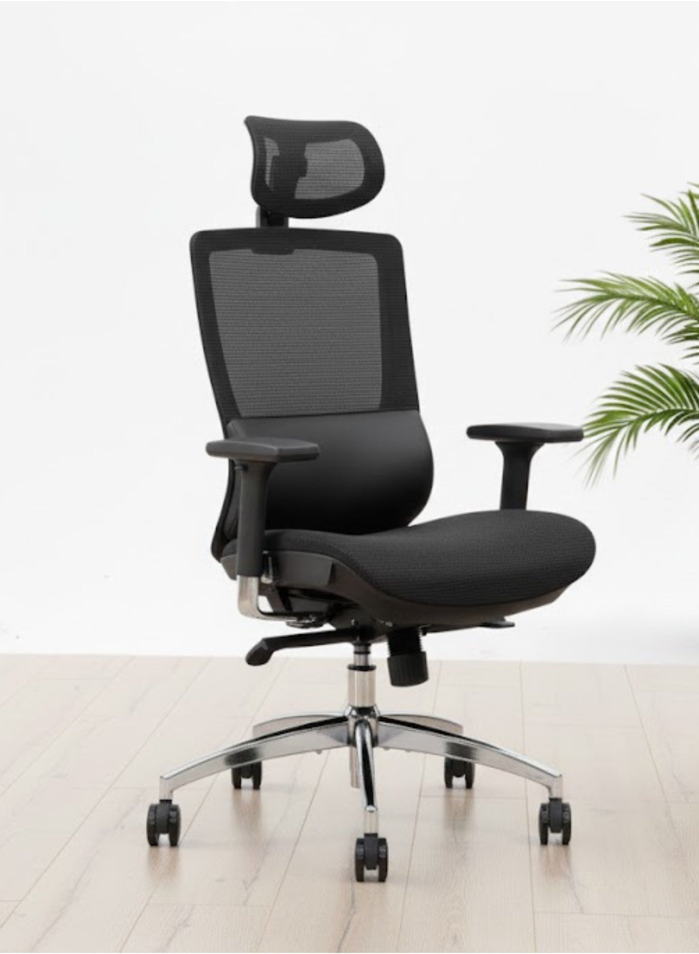 FURALUX Modern High Back Mesh Office Chair, Ergonomic Swivel Chair with Breathable Mesh Backrest, Full Head Support & Adjustable Height for Office and Home Use