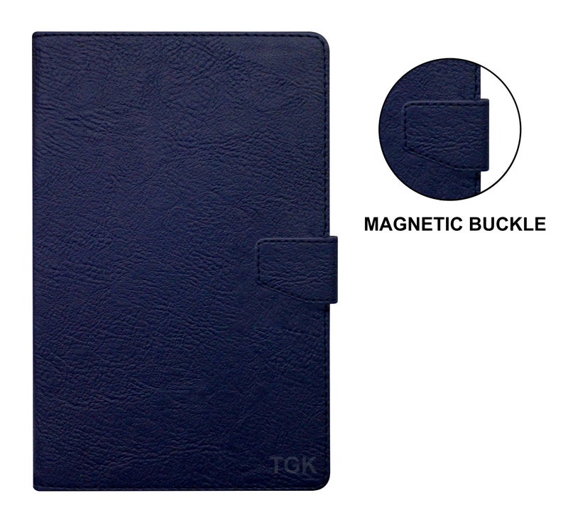 TGK Plain Design Leather Folio Flip Case with Viewing Stand Protective Cover for Fusion5 4G Tablet 10.1 Inch (25.65 cm) (Blue) - Image 4