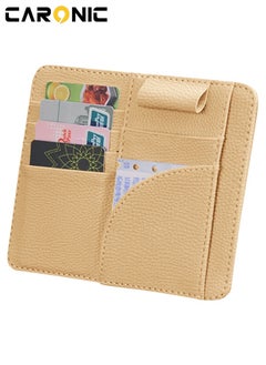 CARONIC Car sun visor card holder Beige  - Image 1
