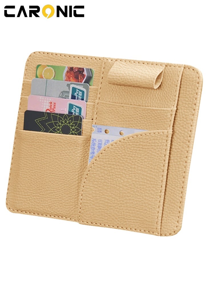 CARONIC Car sun visor card holder Beige  - Image 1