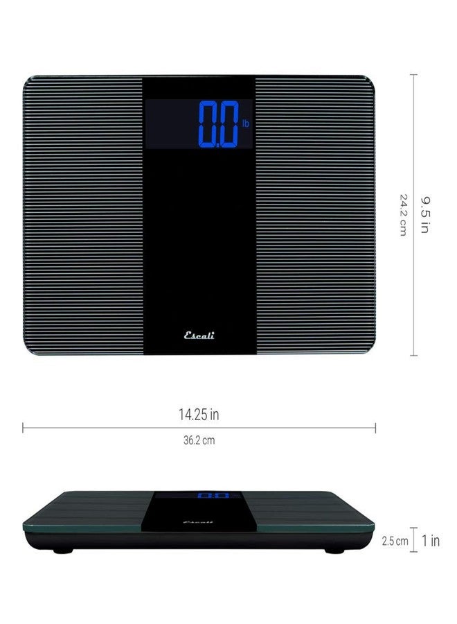Escali Extra Wide Digital Bathroom Scale for Body Weight with Wide Platform for Natural Stance and Stability, High Capacity of 400 lb, Batteries Included - Image 5