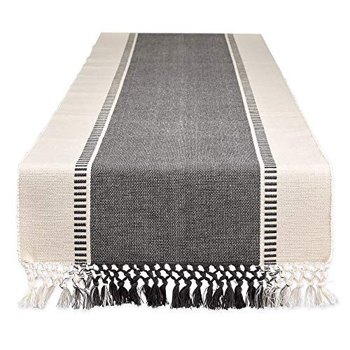 DII عداء طاولة دابي مخطط من DII، 13x72 (13x77.5، مع حواف) باللون الرمادي المعدني - Image 1
