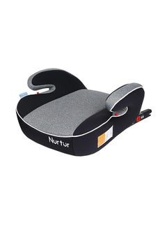 Nurtur Enzo Kids Booster Car Seat - Arm Rest Seat, Blow Up Narrow Backless Booster Car Seat For Travel, Suitable From 4 Years To 12 Years (Group 2/3) - Black/Light Grey  - Image 1