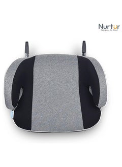 Nurtur Enzo Kids Booster Car Seat - Arm Rest Seat, Blow Up Narrow Backless Booster Car Seat For Travel, Suitable From 4 Years To 12 Years (Group 2/3) - Black/Light Grey  - Image 5