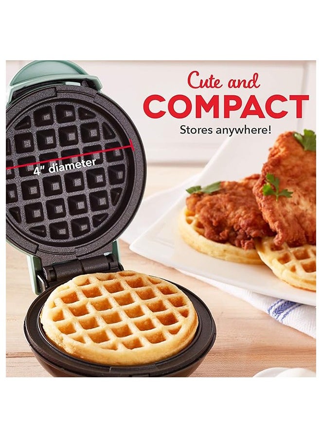 Generic - 4" Mini Waffle Maker - Made With Premium Quality Plastic & Non-Stick Coating - Small Pancake Maker For Brownies, Cookies, Quesadillas, Calzones, Hash Browns and Other Foods - Image 1