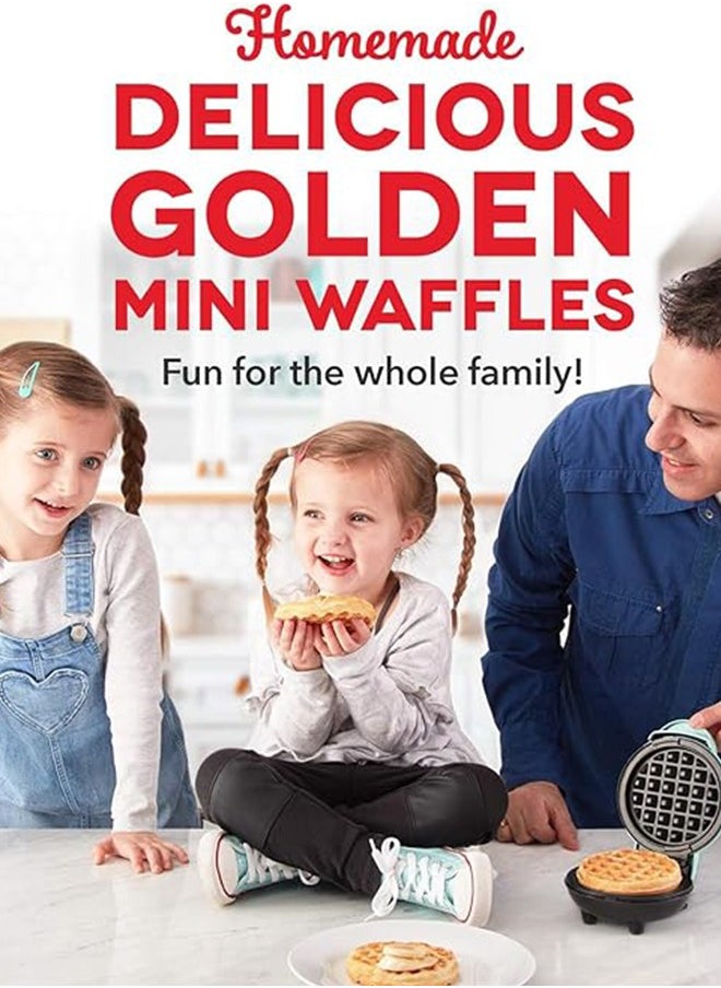 Generic - 4" Mini Waffle Maker - Made With Premium Quality Plastic & Non-Stick Coating - Small Pancake Maker For Brownies, Cookies, Quesadillas, Calzones, Hash Browns and Other Foods - Image 1