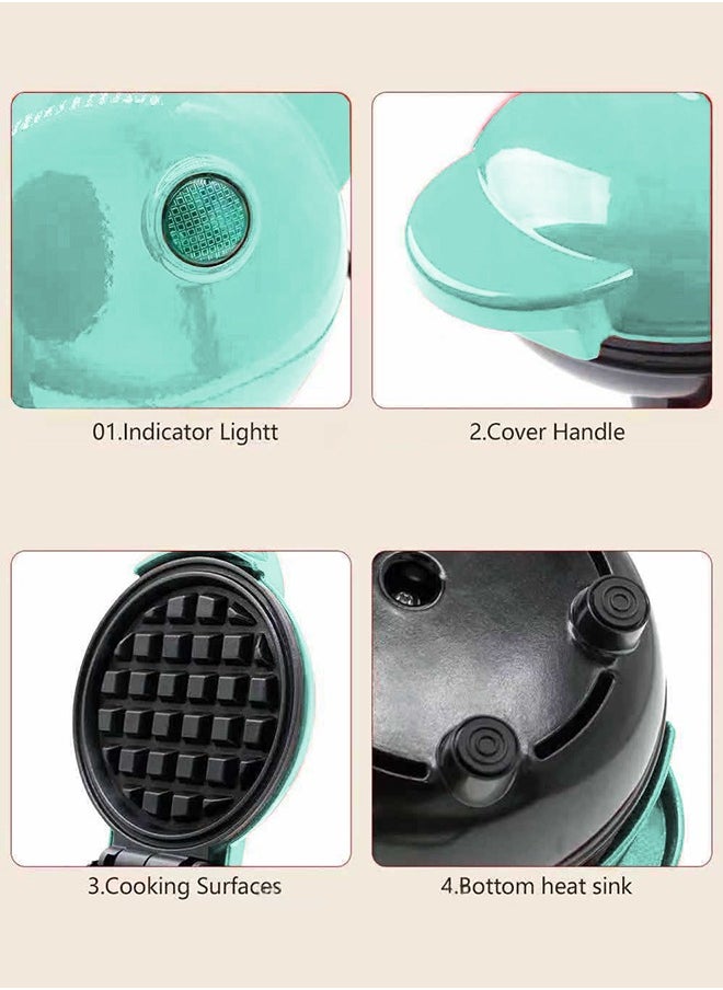 Generic - 4" Mini Waffle Maker - Made With Premium Quality Plastic & Non-Stick Coating - Small Pancake Maker For Brownies, Cookies, Quesadillas, Calzones, Hash Browns and Other Foods - Image 1
