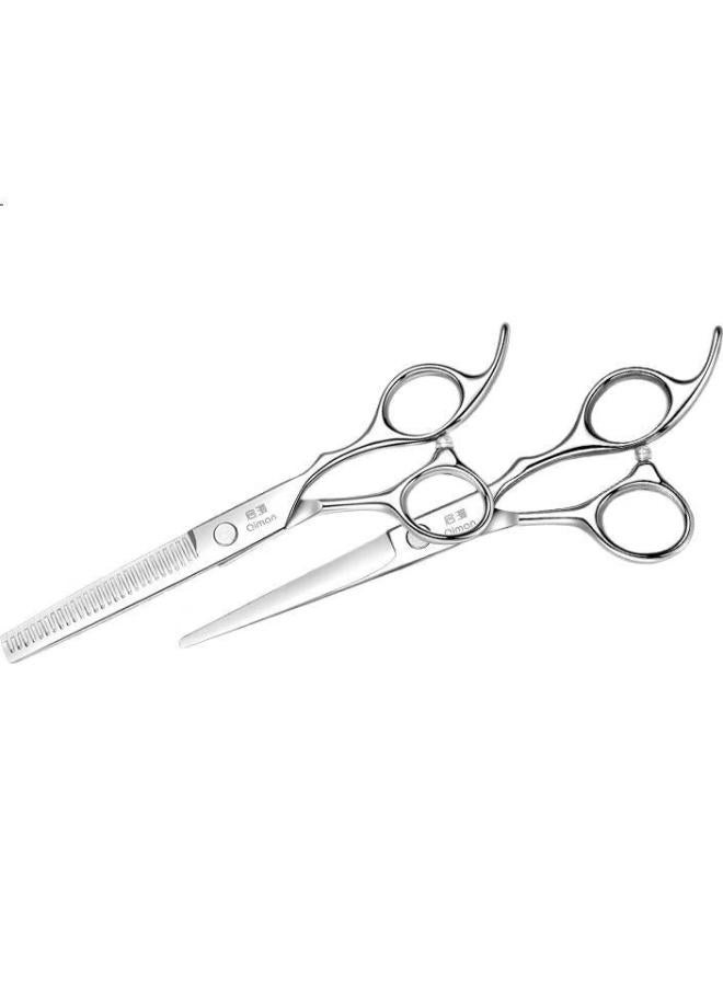 Qiman Hairdressing Scissors Professional Thinning Teeth Scissors Flat Shear Hairdressing Artifact Haircutting Tool Full Set Qm02A Kit - Image 1