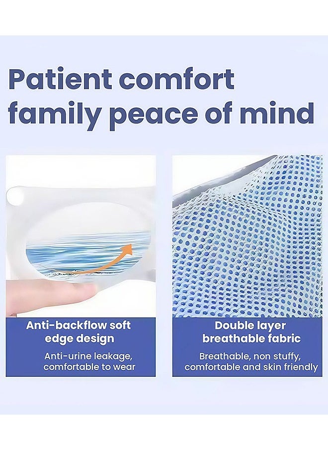 HS - Reusable Silicone Urine Collector with Portable Wearable Urinary Drainage Bag System Wearable Washable Urinal Collector For Old Man While Sleeping Bed Patients For 60+ Years Old, Blue - Image 1