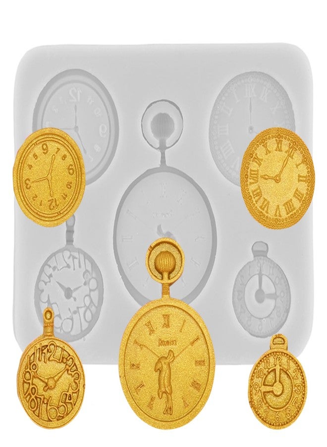 MINFEIDMS Clock Silicone Molds Fairy Tale Watch Small Clock Alice Fondant Mold For Cake Decorating Cupcake Topper Candy Chocolate Gum Paste Polymer Clay - Image 1