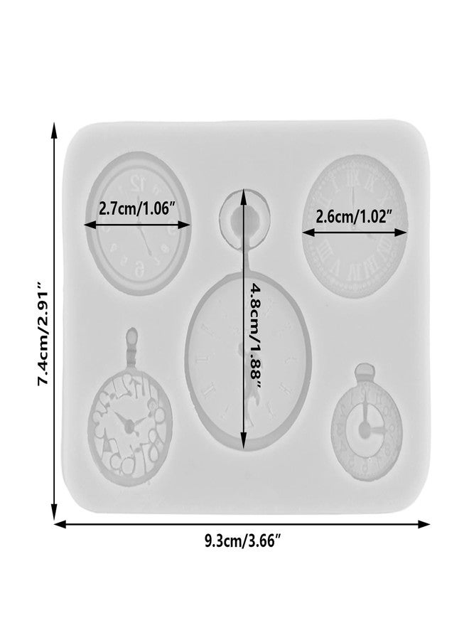 MINFEIDMS Clock Silicone Molds Fairy Tale Watch Small Clock Alice Fondant Mold For Cake Decorating Cupcake Topper Candy Chocolate Gum Paste Polymer Clay - Image 2