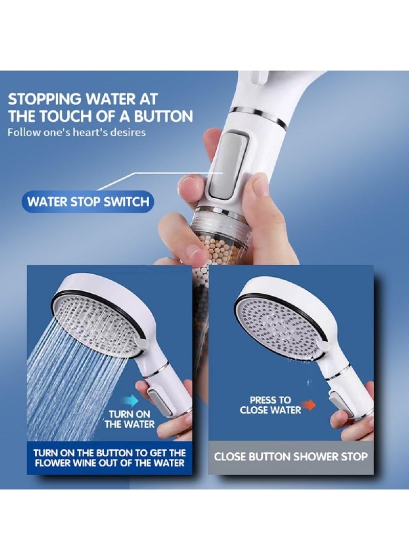 ABJ - Filtered Handheld Shower Head – High-Pressure 6 Spray Modes, Water-Saving Showerhead with Advanced Filtration System for Hard Water - Image 1