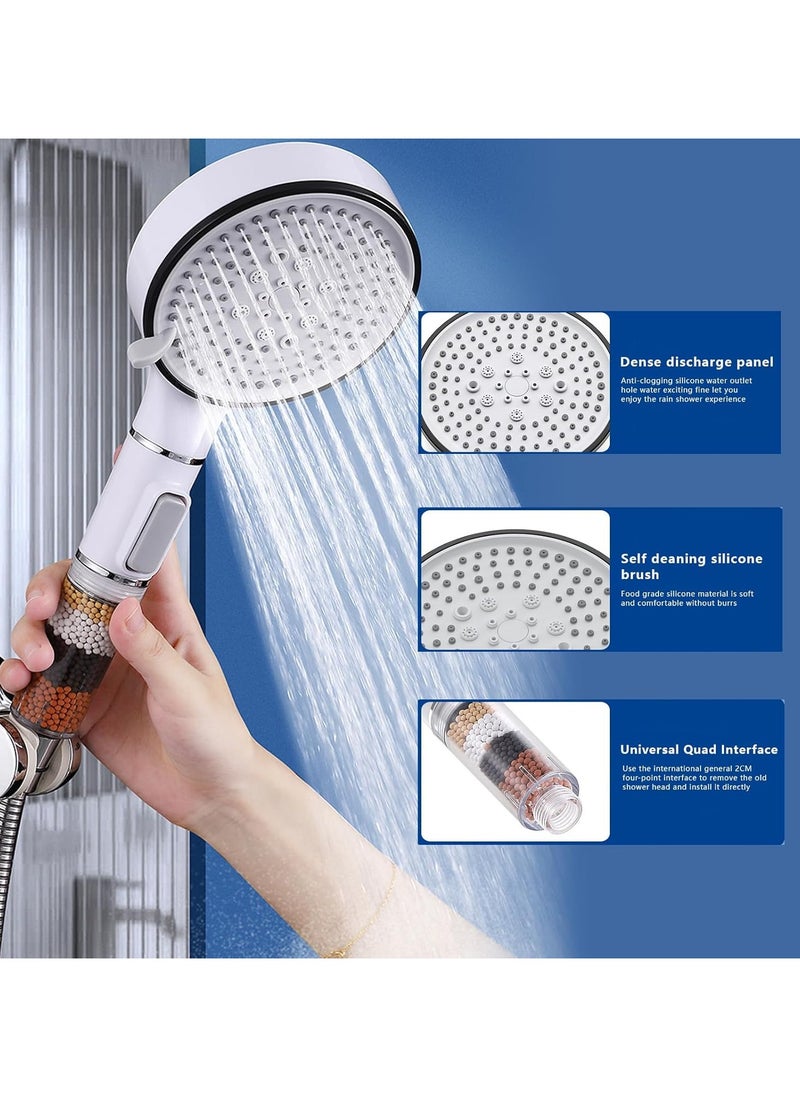 ABJ - Filtered Handheld Shower Head – High-Pressure 6 Spray Modes, Water-Saving Showerhead with Advanced Filtration System for Hard Water - Image 1
