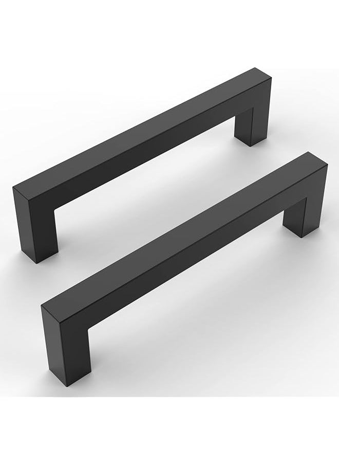 PROMASS promass 10 Pack Matte Black Cabinet Pulls 5 Inch Black Kitchen Cabinet Handles Kitchen Handles for Cabinets Black Cabinet Hardware Stainless Steel Kitchen Cabinet Pulls Drawer Pulls  - Image 1