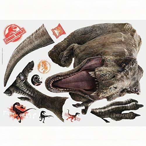 Jurassic World Fallen Kingdom T-Rex Giant Peel and Stick Wall Decals by RoomMates, RMK3797SLM - Image 1