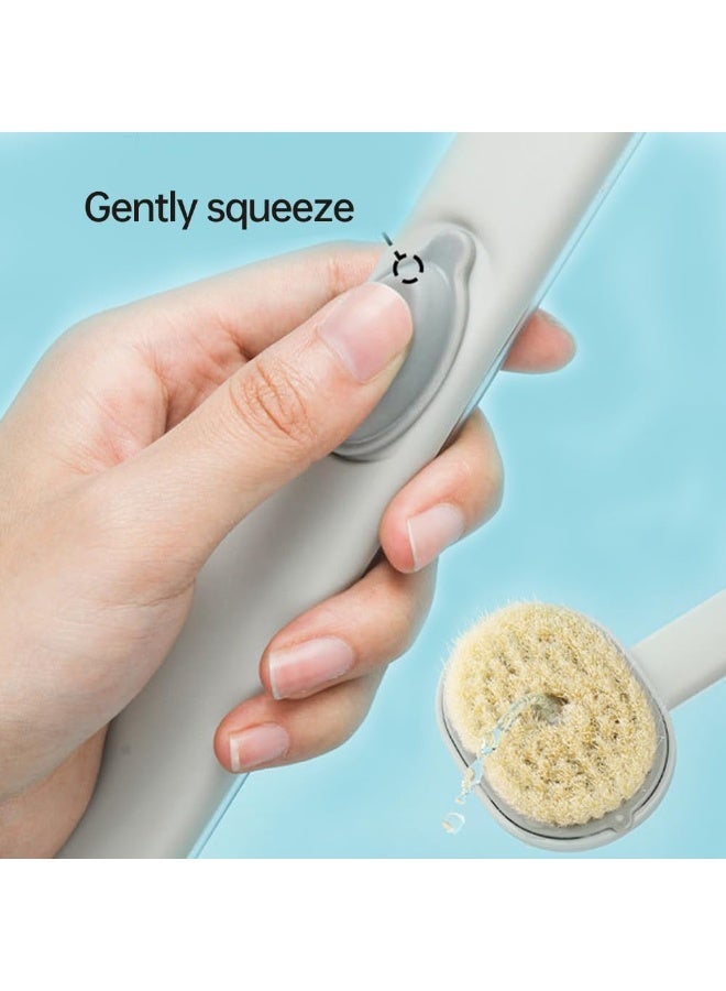 GlamKit Long Handle Dry and Bath Body Brush, Exfoliation, Dry Brush for Cellulite and Lymphatic Drainage, Exfoliating Brush, Shower Brush Body Scrubber（Green） - Image 3