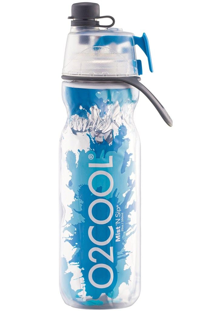 O2COOL ArcticSqueeze Insulated Mist 'N Sip Squeeze Bottle 20 oz., Blue/Blue Splash - Image 2
