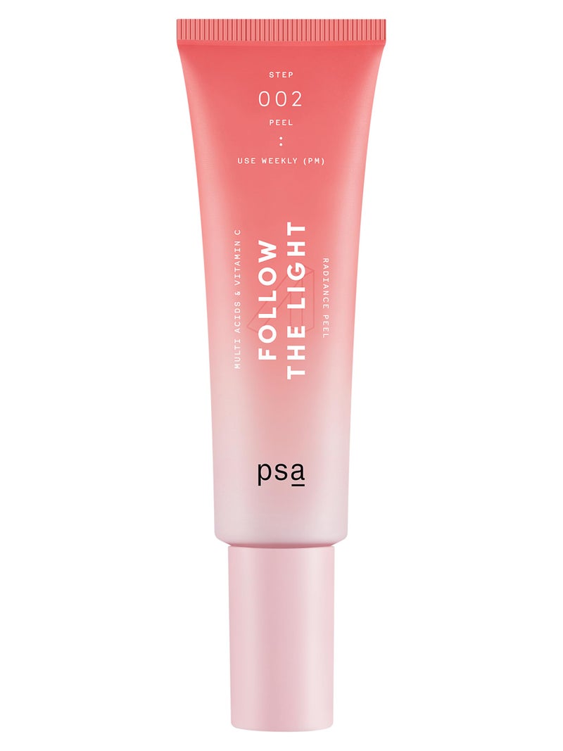 PURPOSEFUL SKINCARE PSA - FOLLOW THE LIGHT Multi Acids & Vitamin C Peel | Glycolic + Lactic Acid, Vitamin C, Pomegranate Enzymes | Suitable for All Skin Types (50 mL | 1.7 oz) - Image 1