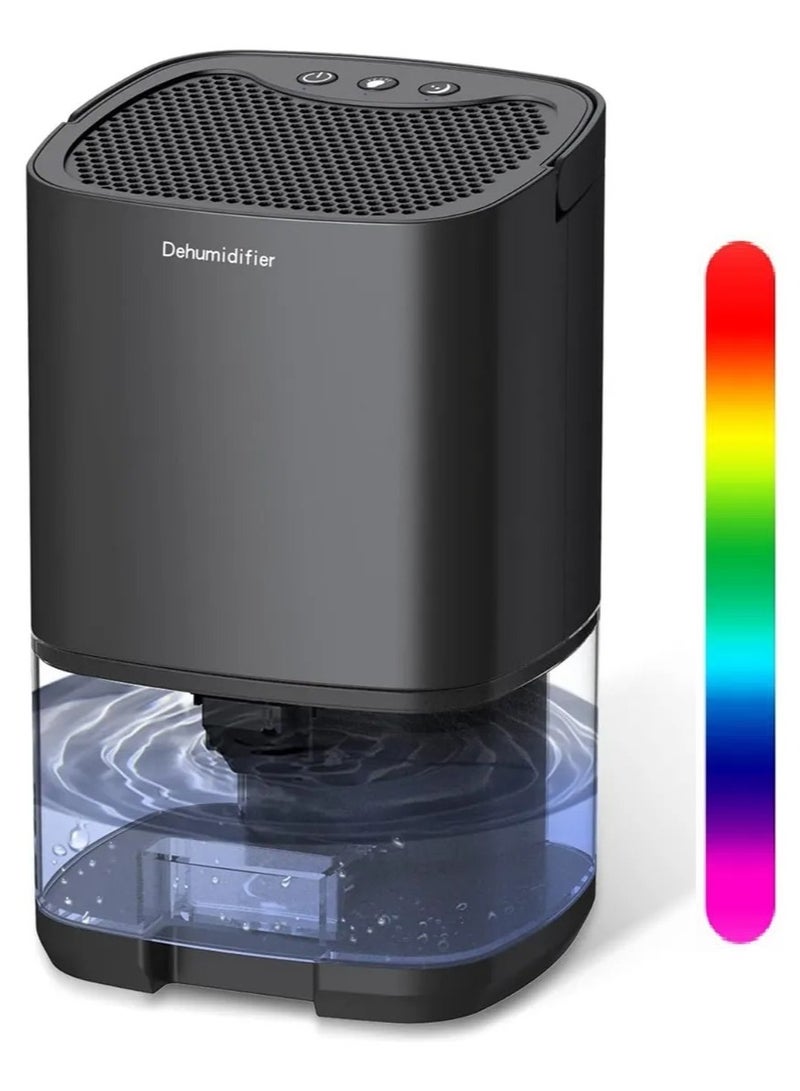 Dehumidifier for Home,Dehumidifiers for 2500 Cubic Feet Two Working Modes and 7 Colorful LED Lights ,Quiet Portable Mini Dehumidifier,for Basement Bedroom Bathroom Closet  - Image 1