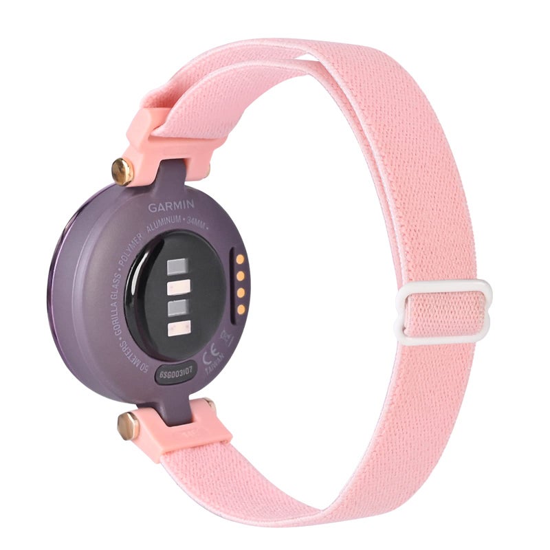 C2D JOY Stretchy Loop Strap Compatible with Garmin Lily Watch Band Adjustable Elastic Nylon Wristband-Black Medium - Image 4