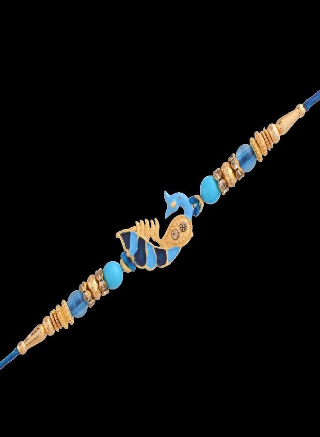 Saugat Traders Family Rakhi Set of 3 for Bhaiya Bhabhi and Kid Combo - Peacock Design Rakhi for Brother and Bhabhi - Cartoon Rakhee for Kids with Roli Chawal Chopra - Image 3
