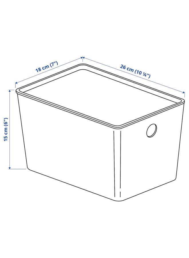 Zaboon Box with lid, white, 18x26x15 cm - Image 4