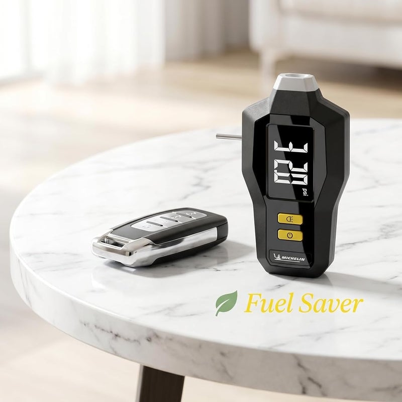 MICHELIN 12292 Digital Tyre Tread Depth & Pressure Gauge Accurate 5-99 PSI LCD Dual Function Backlit Display 0.5 PSI Resolution Compact Black Durable Design for Cars UAE KSA - Image 3
