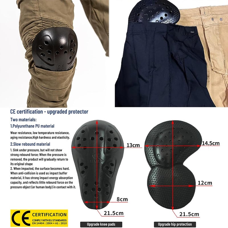 LOMENG Motorcycle Riding Pants with Removable Armor - Image 3