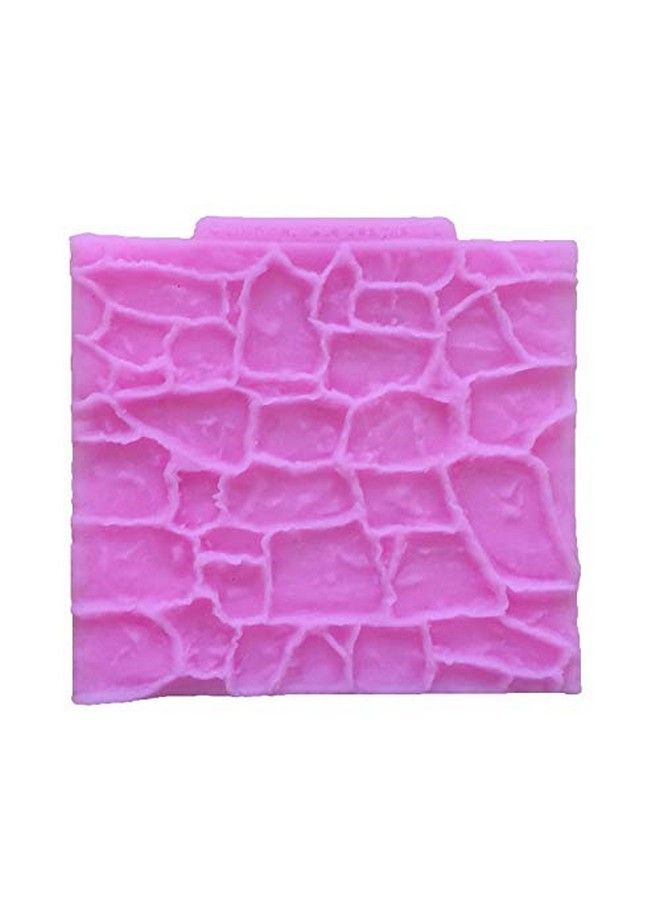 Hengke 2 Pieces Rock Texture Silicone Lace Mold Food Grade Cake Molds Candy Icing Biscuit Decor Chocolatepolymer Clay Fondant Snow Cake Decorating Supplies - Image 1